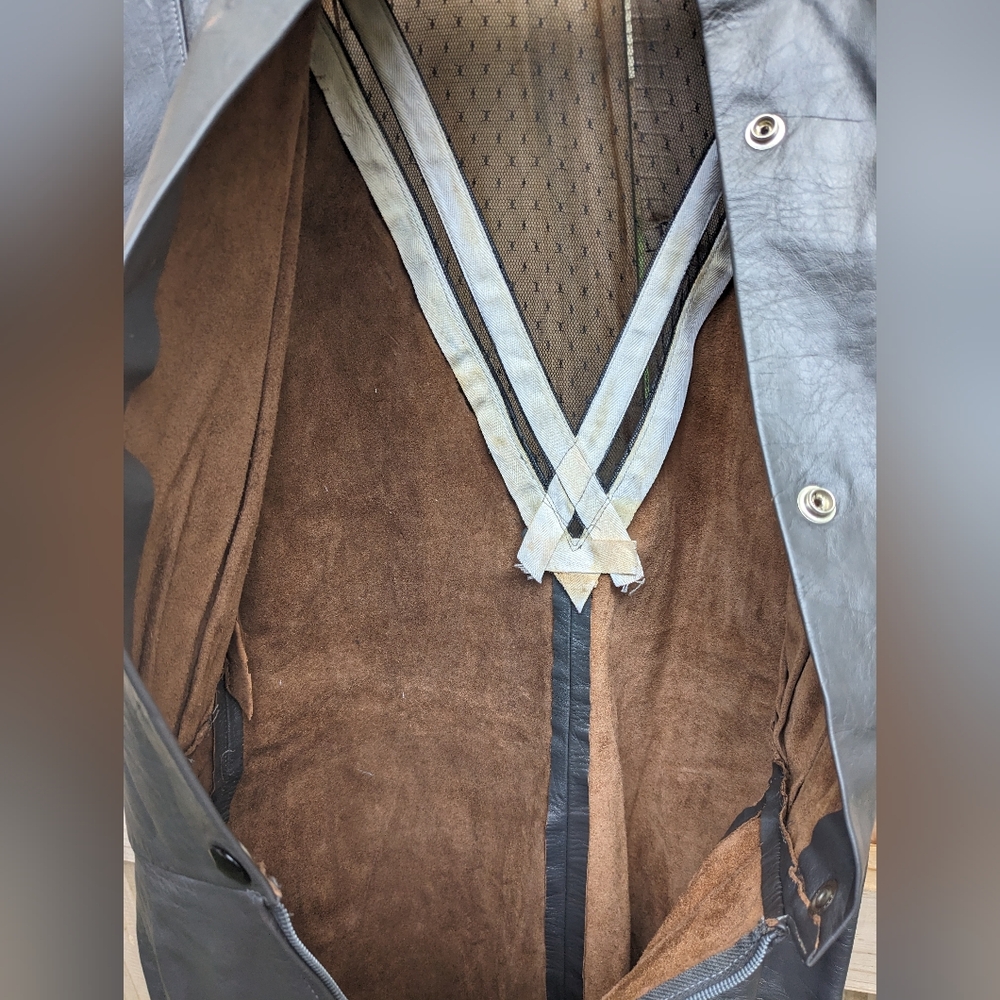 80s Structured Leather Dress - image 4